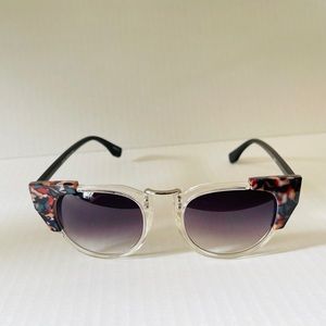 Clear Marble Edged Sunglasses
